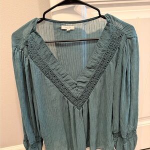 Maurice’s Teal V-Neck Women's Top